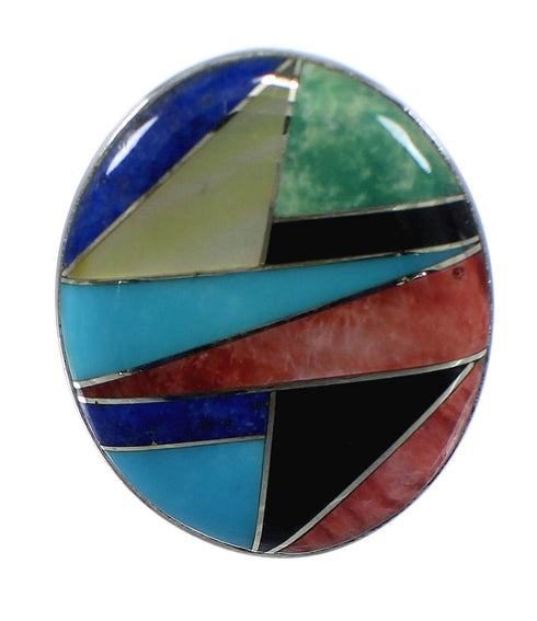 Silver And Multicolor Southwest Jewelry Ring Size 5-1/2 VX58833